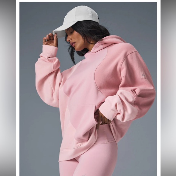 ALO Yoga Tops - ALO Yoga Make Waves Hoodie Large Limited: Sunset Pink Tonal NWT